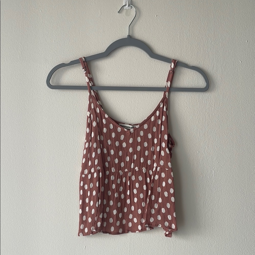 Abercrombie pink polkadot cami